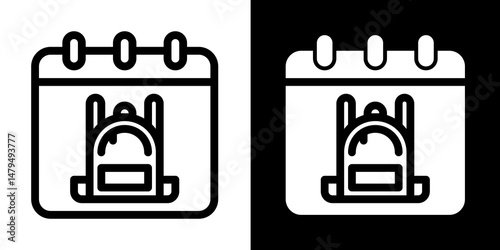 Back to School Calendar Icon - Education Start Date