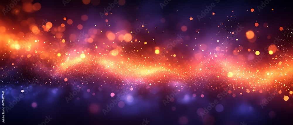 Fototapeta premium Abstract glowing particles (4)