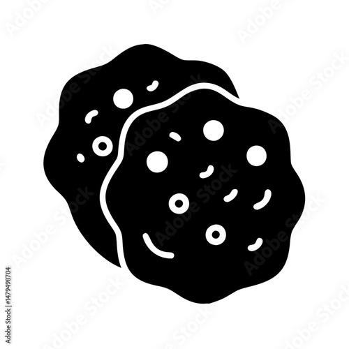 Delicious Homemade Chocolate Chip Cookies Sweet Treats Bakery Dessert Food Icon