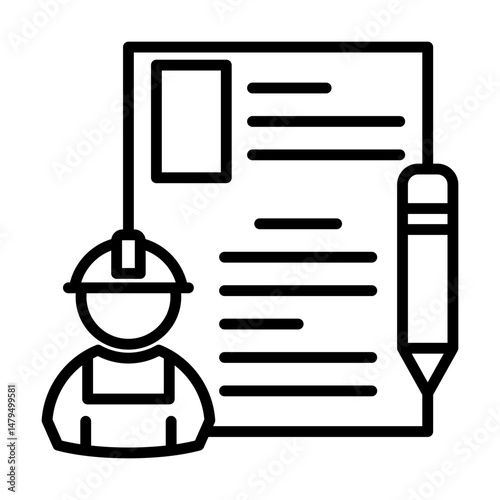 Contractor document single icon