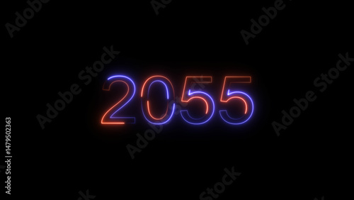 Tableau sur toile New Year 2055 illustration