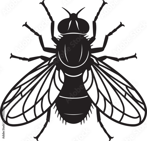 Bee Silhouette Vector  Insect Icon for Nature Design