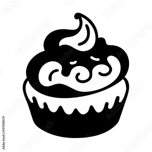 Delicious Swirl Topped Cupcake Sweet Treat Bakery Dessert
