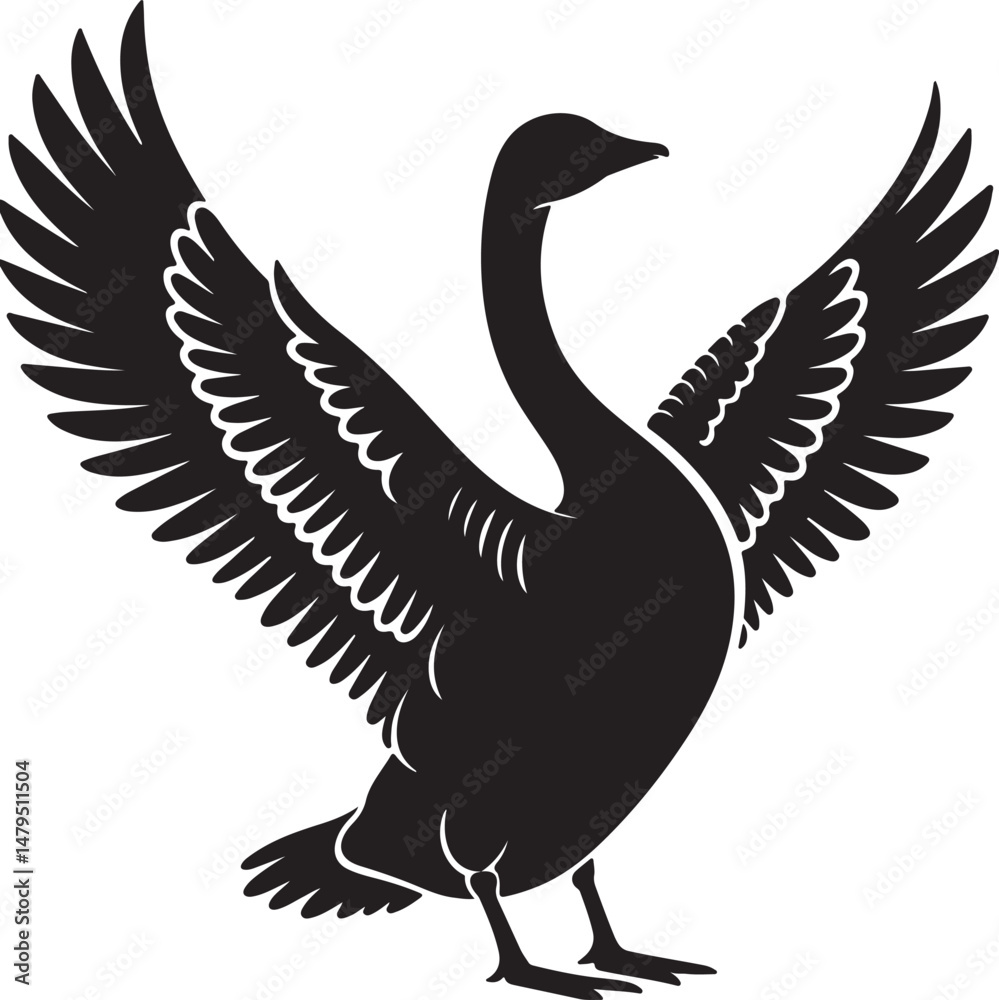 Fototapeta premium Canada Goose Silhouette Vector Design