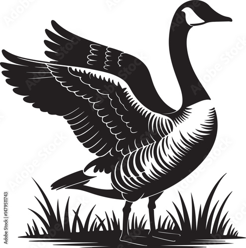 Canada Goose Silhouette Vector Design