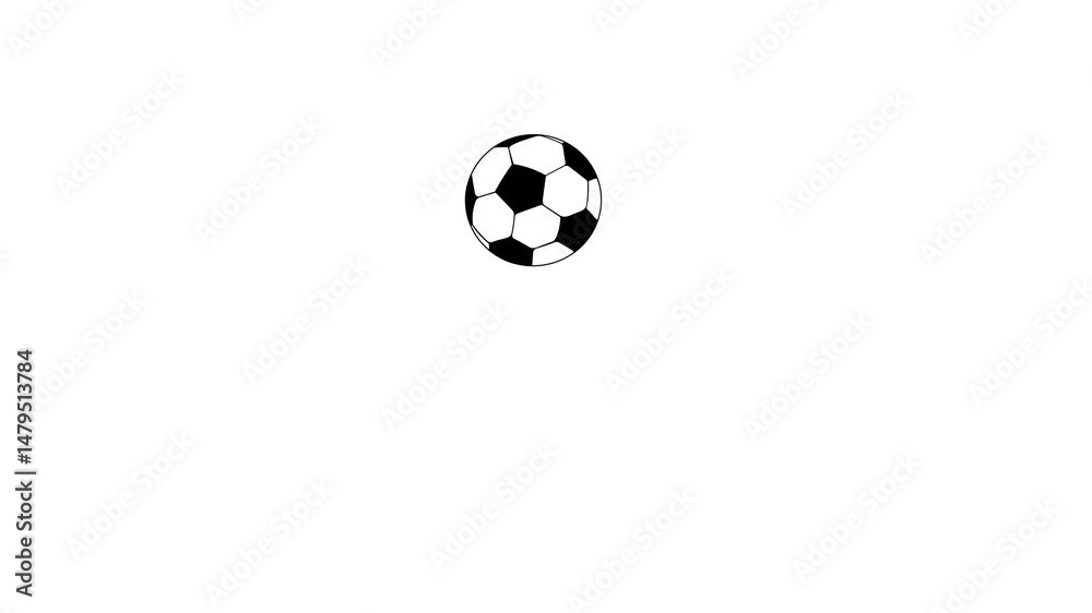 Football Bouncing Animation with a Transparent Background. Bouncing Soccer Ball. Stock video 4k Football Bouncing Animation with a Transparent Background. Bouncing Soccer Ball. Stock video 4k