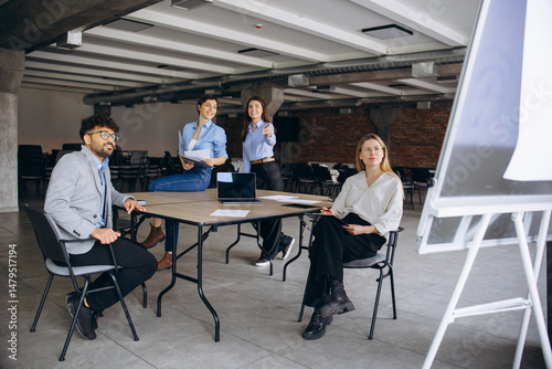 Business group working together at the office