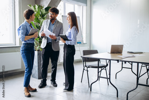Business group working together at the office