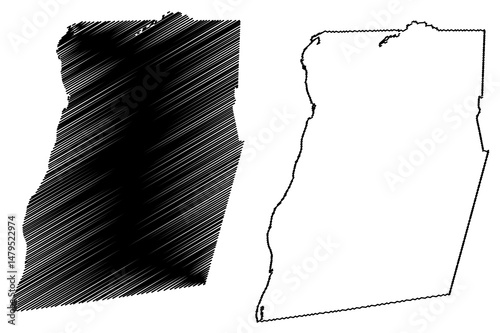 Rensselaer County, New York State (U.S. county, United States of America, USA, U.S., US) map vector illustration, scribble sketch Rensselaer map photo