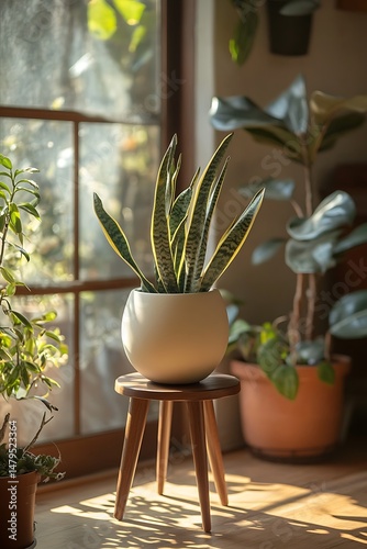 Indoor plant in sunlit room
