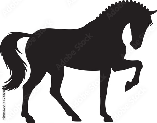 
A Beautiful Horse Silhouette vector Design
