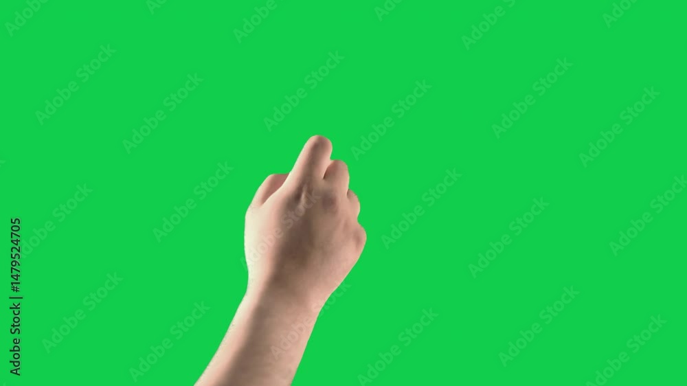 Animated hand gesture on green screen, perfect for presentations, explainer videos, and creative projects. Easy to use green screen animation for video editors.