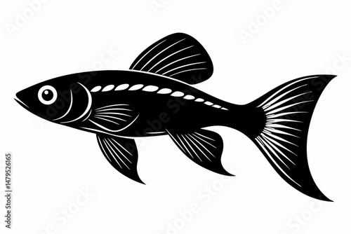 guppy sihouette black vector