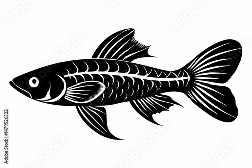 guppy sihouette black vector