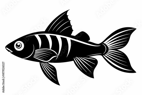 guppy sihouette black vector