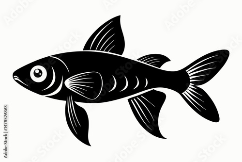 guppy sihouette black vector