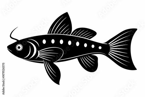 guppy sihouette black vector