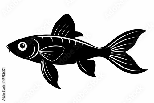 guppy sihouette black vector