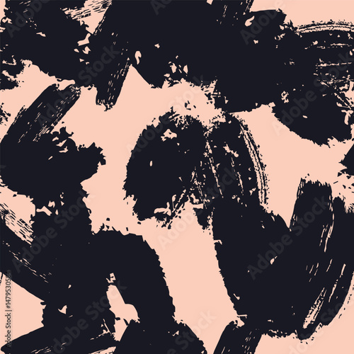 Vector seamless pattern with textured smears in grunge style. Print, background, wallpaper, design