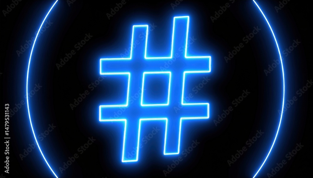 Obraz premium Exploring digital trends hashtags social media graphic design virtual environment creative viewpoint