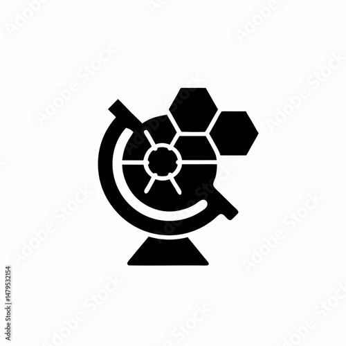 creative details Outline silhouette Molecule icon vector illustration 