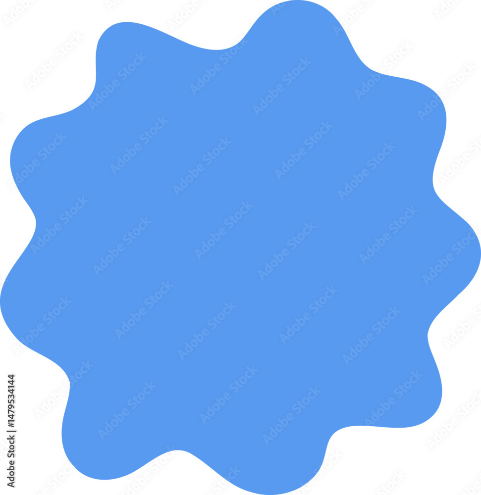 Abstract Blue Blob Shape