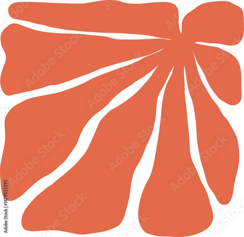 Abstract Orange Flower Petal Design