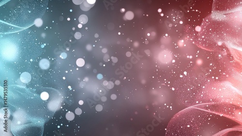 Abstract Glowing Waves with Bokeh Background background glowing bokeh particles light wave flowing