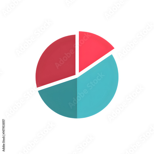 Free Download Pie Chart Icon Divided in Three Sections - GFXLoad
