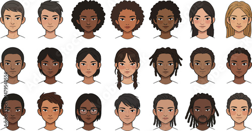 Diverse Vector Avatars: People, Demographics & Inclusion