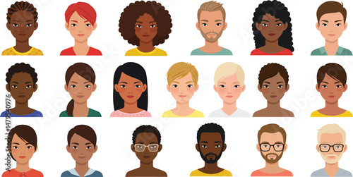 Diverse Vector Avatar Series