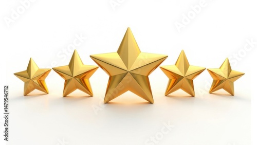 On a white background there are five gold stars