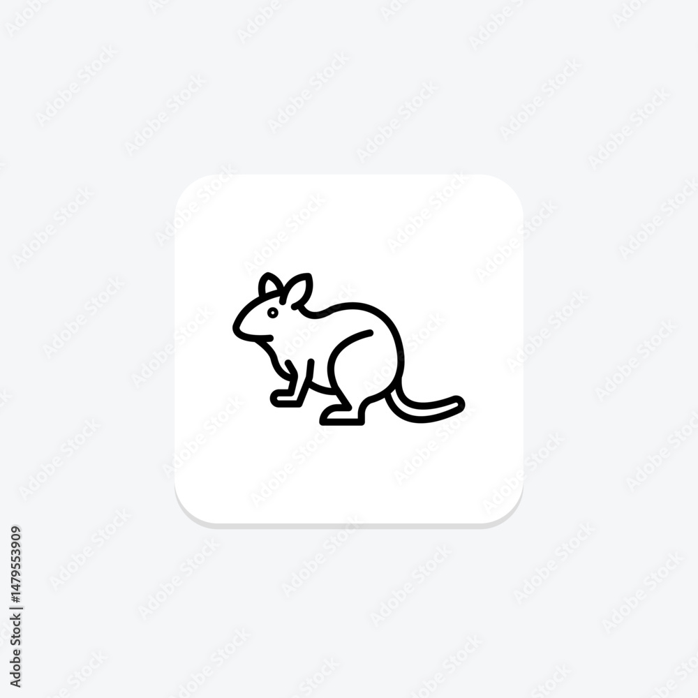 Obraz premium Degu, vector, pixel perfect, illustrator file
