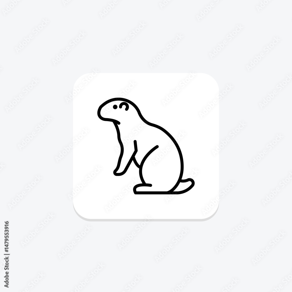 Obraz premium Prairie Dog, vector, pixel perfect, illustrator file