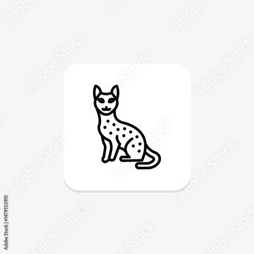 Savannah Cat, vector, pixel perfect, illustrator file