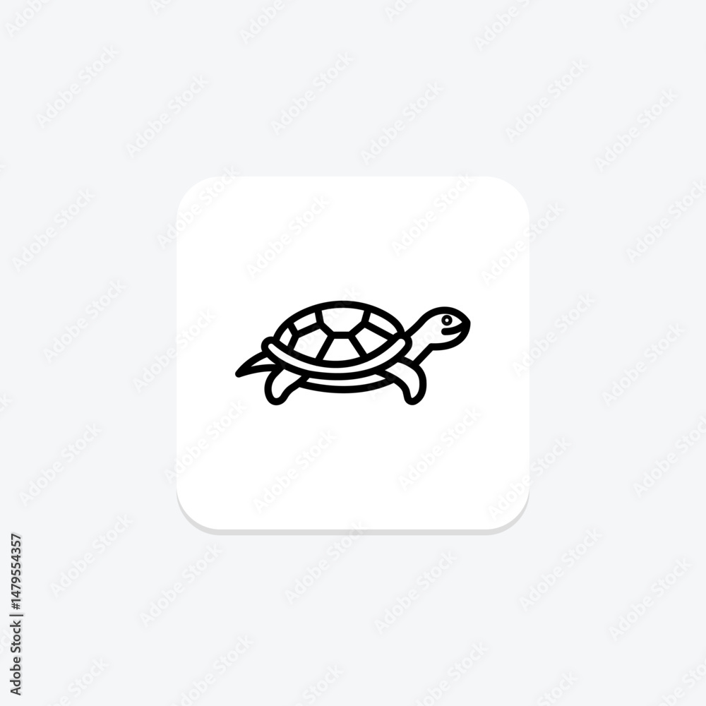 Fototapeta premium Red Eared Slider, vector, pixel perfect, illustrator file