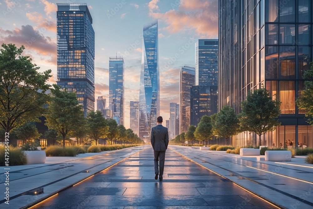 Fototapeta premium Business Consultant Shaping the Future of Urban Development