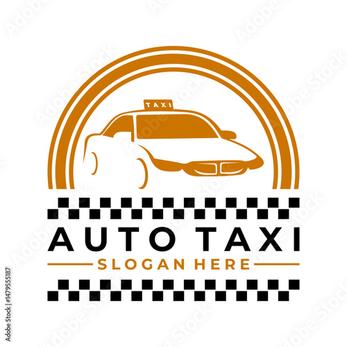 Taxi logo design vector template. auto taxi logo design icon