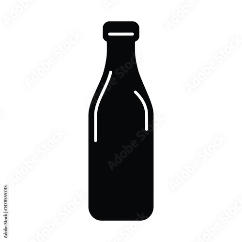 Ketchup Bottle Silhouette Clipart