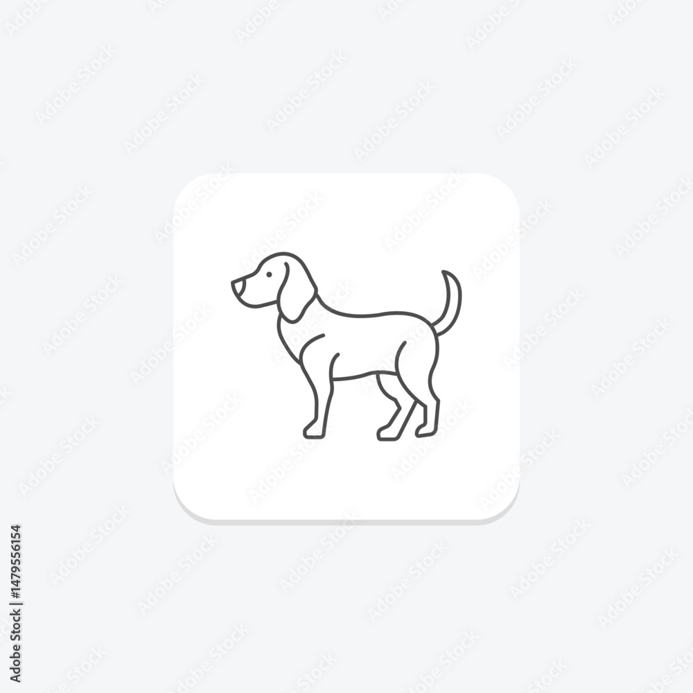 Fototapeta premium Beagle, vector, pixel perfect, illustrator file