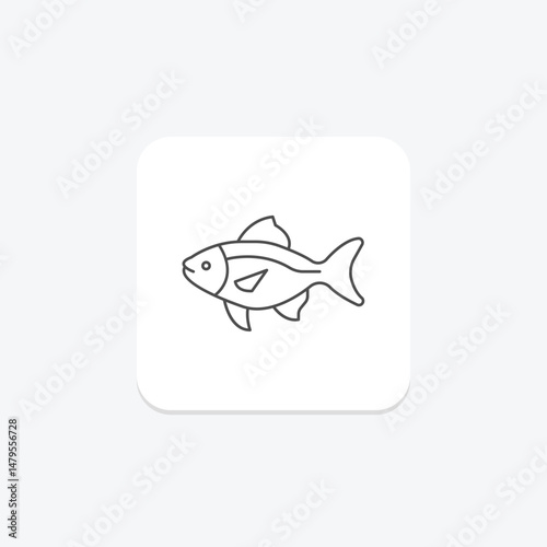 Neon Tetra Fish, vector, pixel perfect, illustrator file