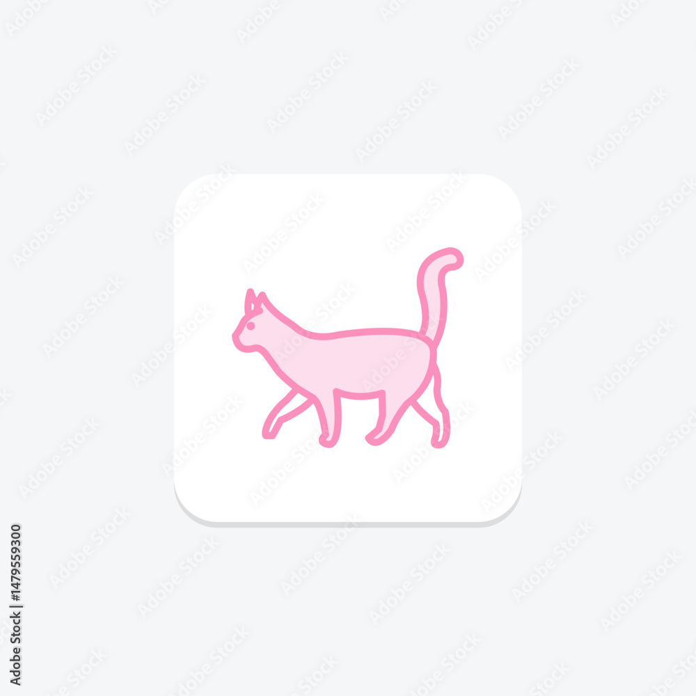 Fototapeta premium Cat, vector, pixel perfect, illustrator file