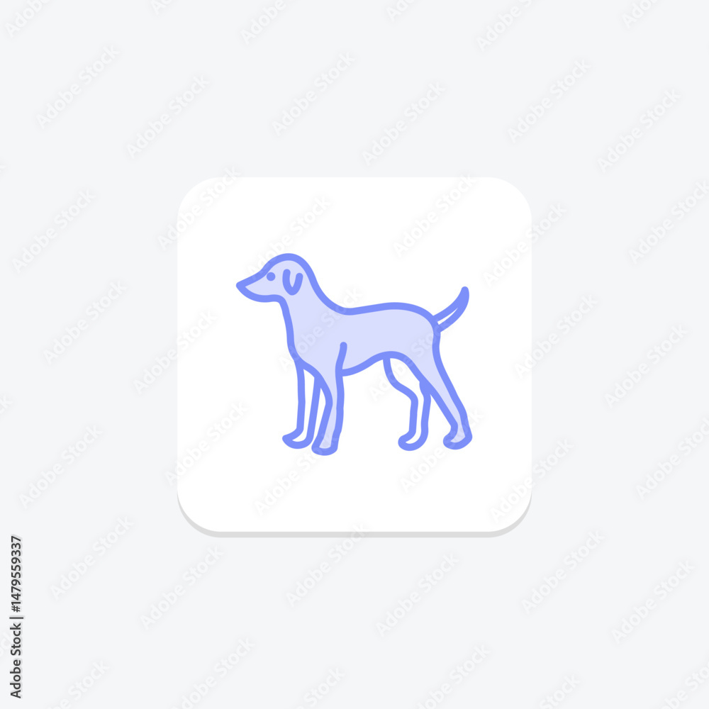 Fototapeta premium Dog, vector, pixel perfect, illustrator file