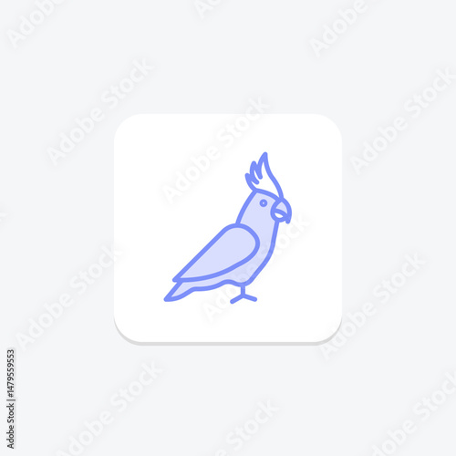 Cockatiel, vector, pixel perfect, illustrator file