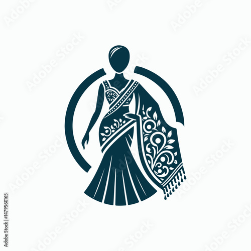 women saree shop logo 