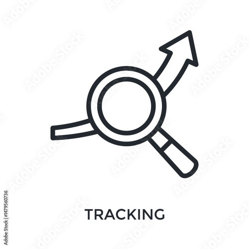 Tracking Icon Outline Style. Vector Illustration For Graphic Design