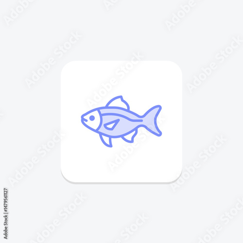 Neon Tetra Fish, vector, pixel perfect, illustrator file