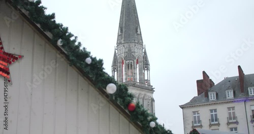 Wallpaper Mural Stunning view of the gorgeous St Felix church in Nantes, France, 4k Torontodigital.ca