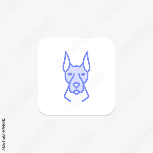 Doberman, vector, pixel perfect, illustrator file