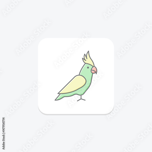 Cockatiel, vector, pixel perfect, illustrator file